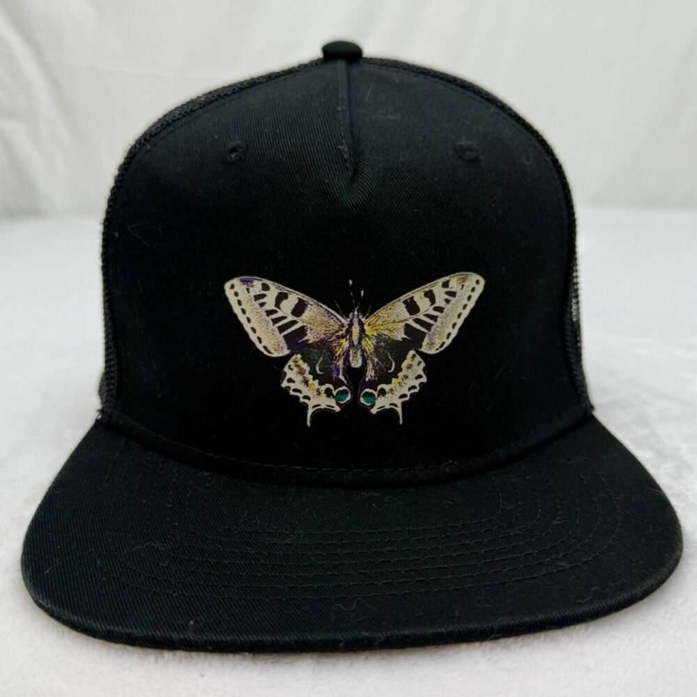 Art Class Butterfly Snapback Meshback Trucker Cap Hat Black